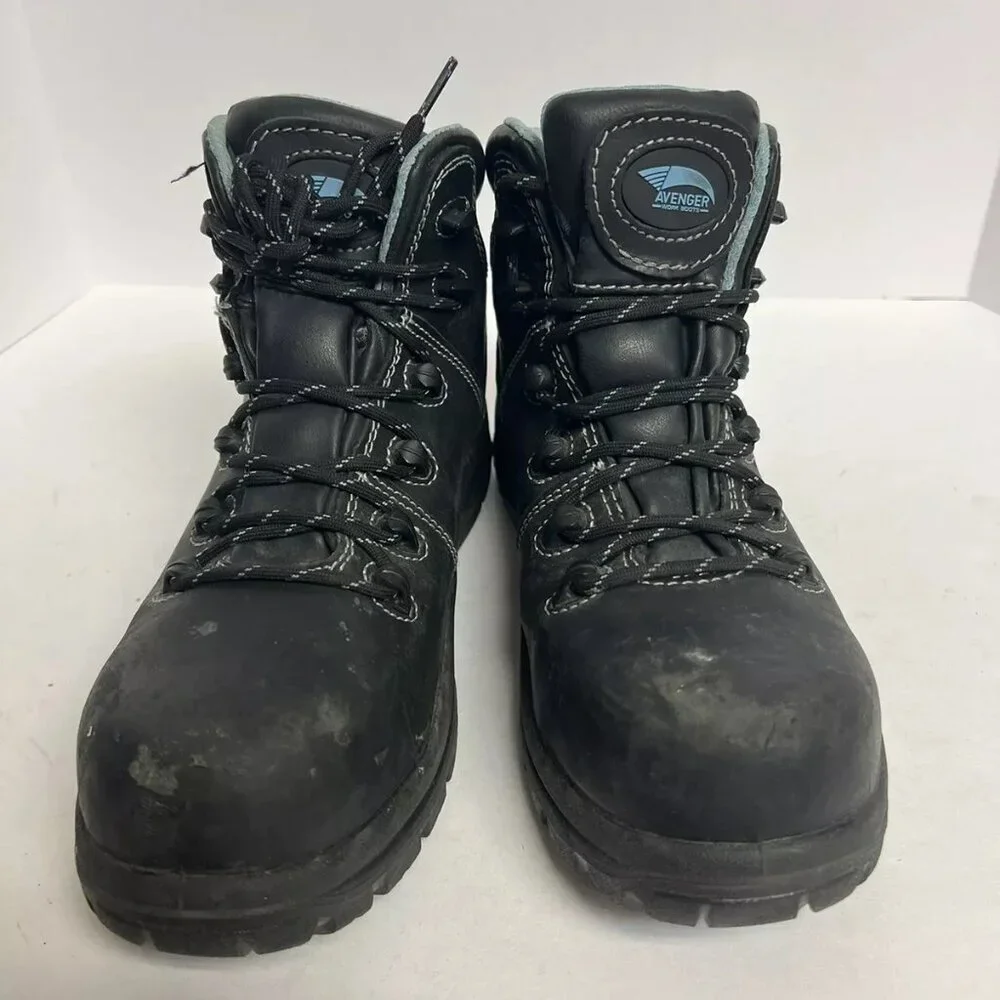 Avenger Womens Framer Comp Toe Waterproof Boot Black 7 M - Picture 3 of 6